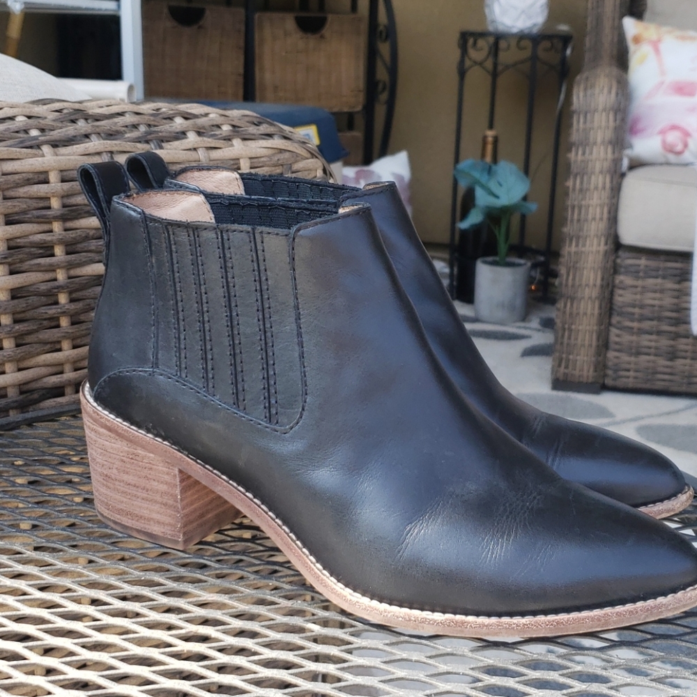 Madewell Black Myles Heeled Ankle Boot